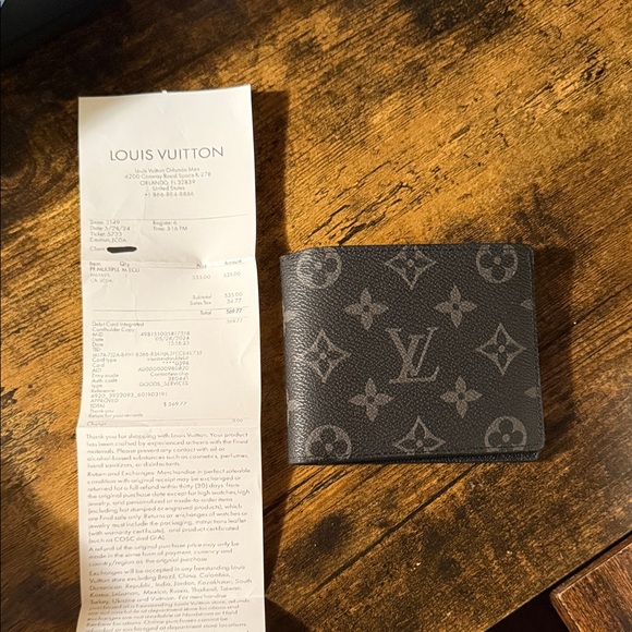 Louis Vuitton Monogram Card Holder - Black and Gray - Picture 1 of 1